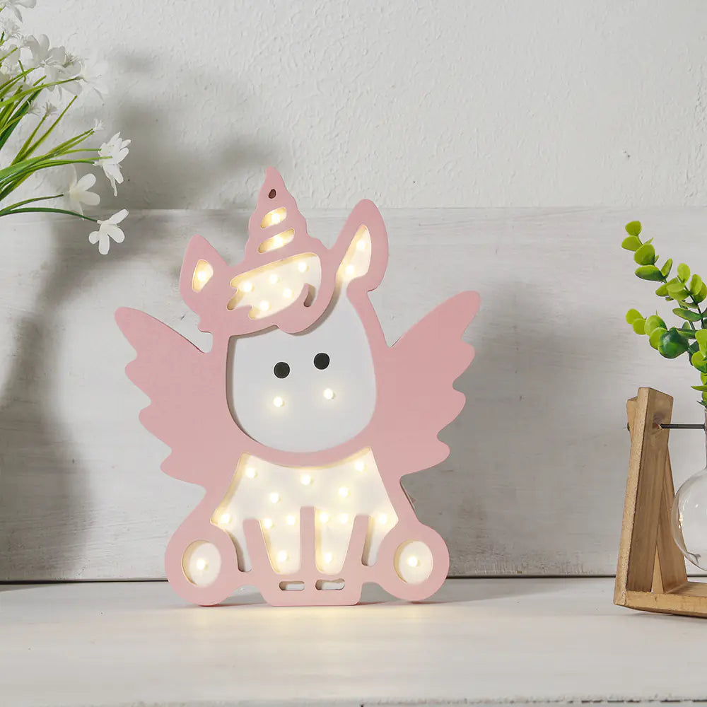 LED Wall Decor with Angel and Unicorn Night Light