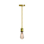 E27 Base Holder 1m 3 core Gold Twisted Cable Pendant Kit Yellow Brass  ~1706-6
