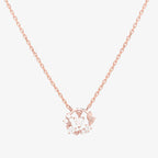 Cubic heart leaf necklace-5