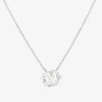 Cubic heart leaf necklace-4