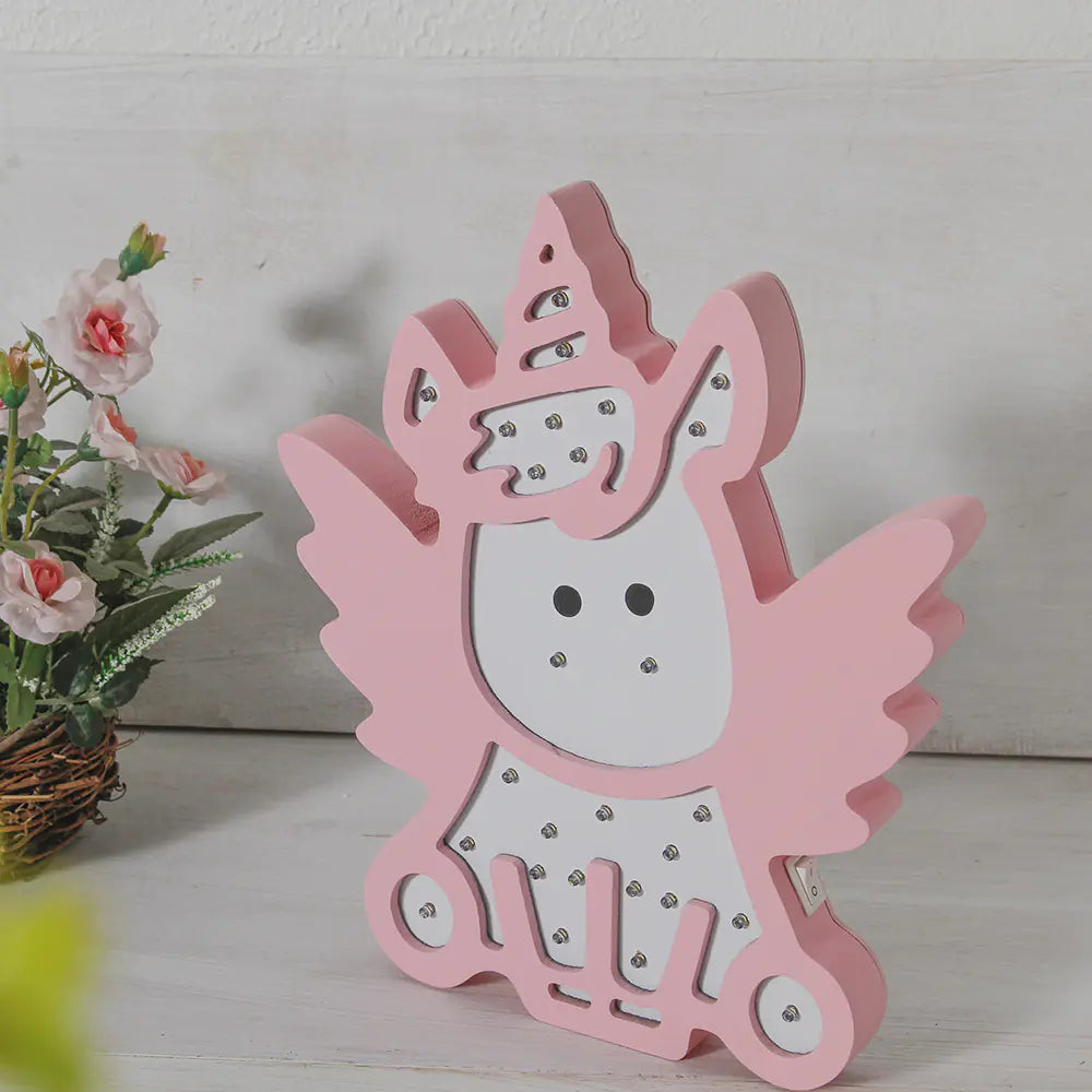 LED Wall Decor with Angel and Unicorn Night Light