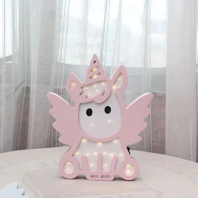 LED Wall Decor with Angel and Unicorn Night Light