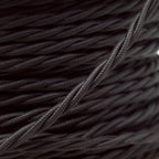 1M/5M/10M Black 2 Core Twisted Electric Fabric Cable~1769-3