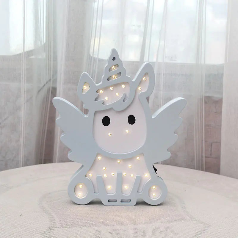 LED Wall Decor with Angel and Unicorn Night Light
